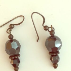 Pretty hematite style earrings for pierced ears